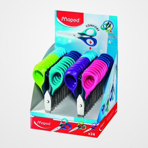 TIJERAS MAPED SENSOFT 3D 13 cm. EXPOSITOR de 24