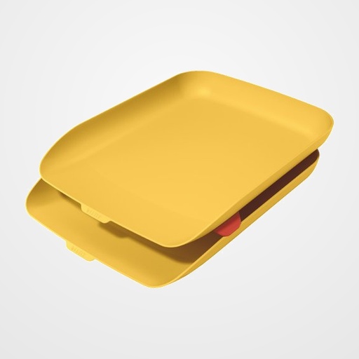 BANDEJA SOBREMESA LEITZ COSY AMARILLO SET de 2