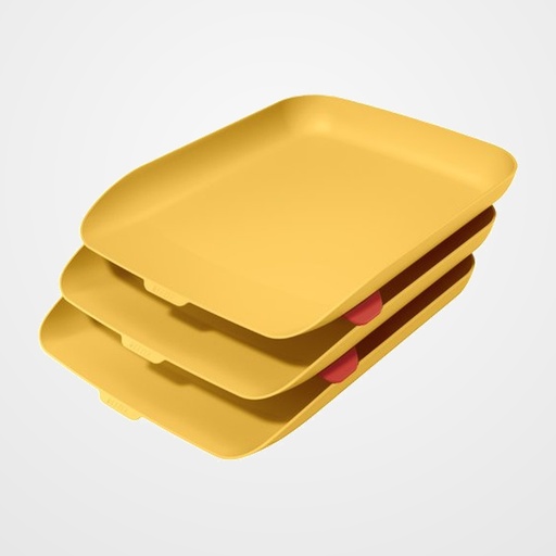 BANDEJA SOBREMESA LEITZ COSY AMARILLO SET de 3