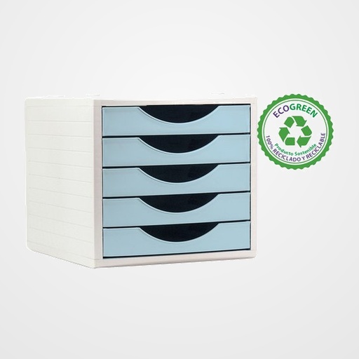 MODULO 5 CAJONES ARCHIVO 2000 ARCHIVOTEC AZUL PASTEL