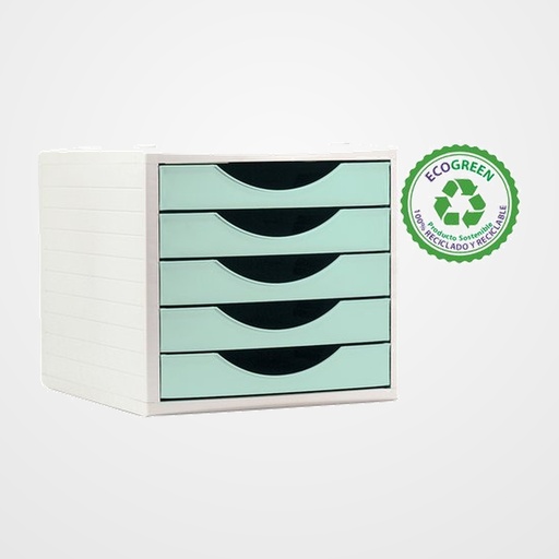 MODULO 5 CAJONES ARCHIVO 2000 ARCHIVOTEC VERDE PASTEL