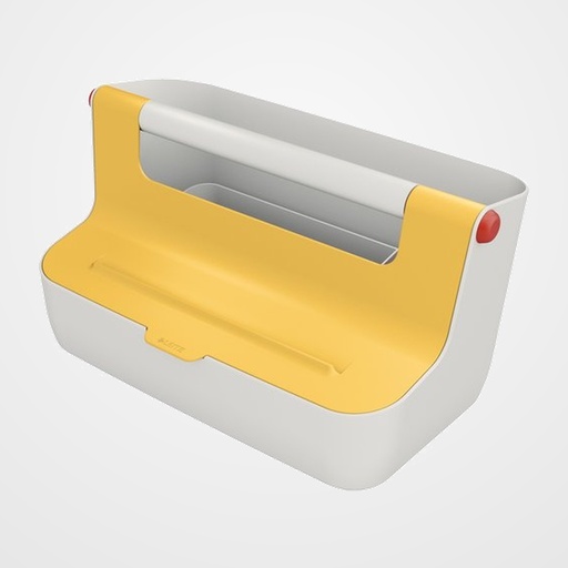 CAJA ALMACENAMIENTO LEITZ COSY PORTATIL AMARILLO