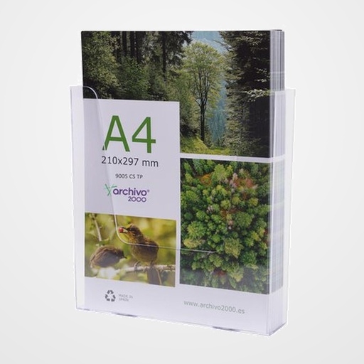 EXPOSITOR MURAL ARCHIVO 2000 PREMIUM ANTIMICROBIANO SANITIZED A4 VERTICAL CRISTAL