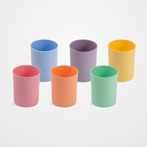 CUBILETE FAIBO PLASTICO PASTEL SURTIDO