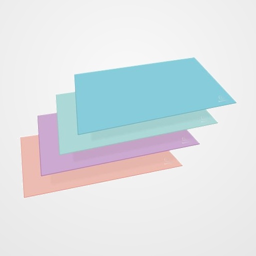 VADE SOBREMESA EXACOMPTA AQUAREL CARTON FORRADO 58x38 cm COMPATIBLE CON RATON COLORES SURTIDOS (4 colores: coral, azul, verde y rosa)