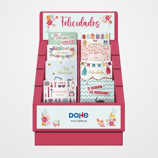 TARJETA DE FELICITACION DOHE 115x170 EVERYDAY SURTIDO EXPOSITOR DE 48