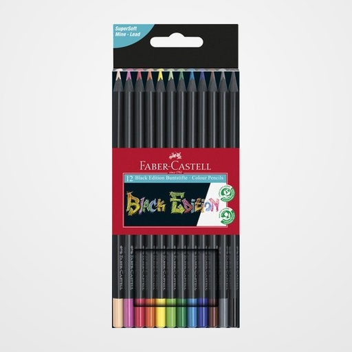 LAPICES de COLORES FABER-CASTELL BLACK EDITION ESTUCHE de 12