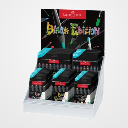 LAPICES de COLORES FABER-CASTELL BLACK EDITION EXPOSITOR de 44