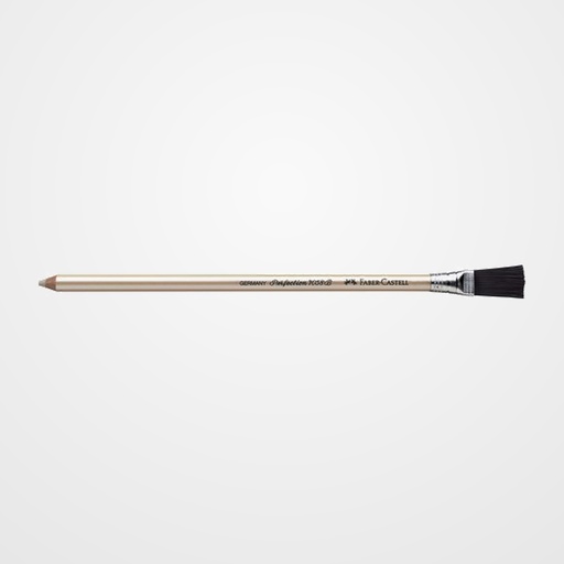 GOMA de BORRAR FABER-CASTELL PERFECTION 7058 B con FORMA de LAPIZ PUNTA BLANCA RIGIDA Y PINCEL (ud.)