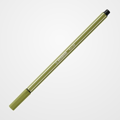 ROTULADOR FIBRA STABILO PEN 68  VERDE BARRO