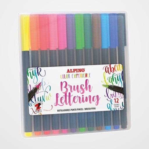 ROTULADOR FIBRA ALPINO COLOR EXPERIENCE LETTERING CAJA de 12