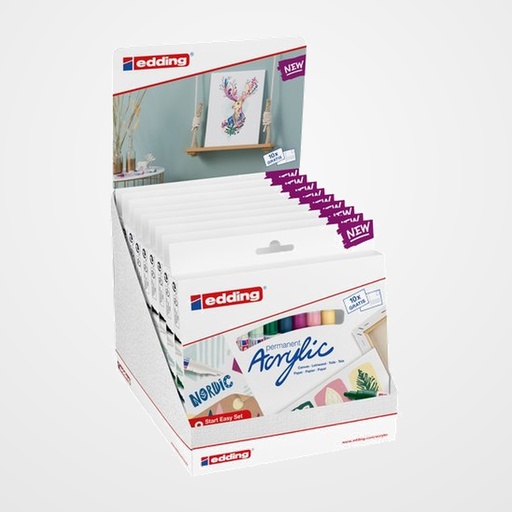 MARCADOR ACRYLIC EDDING SURTIDO EXPOSITOR de 9