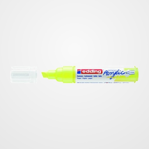 MARCADOR ACRYLIC EDDING 5000 BISELADO (5-10 mm) AMARILLO NEON