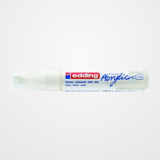MARCADOR ACRYLIC EDDING 5000 BISELADO (5-10 mm) BLANCO