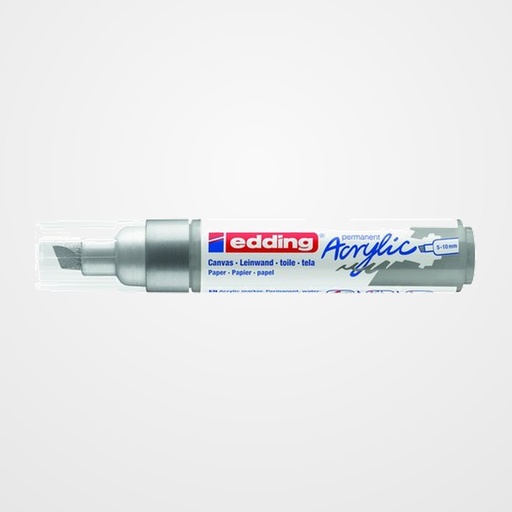 MARCADOR ACRYLIC EDDING 5000 BISELADO (5-10 mm) PLATA