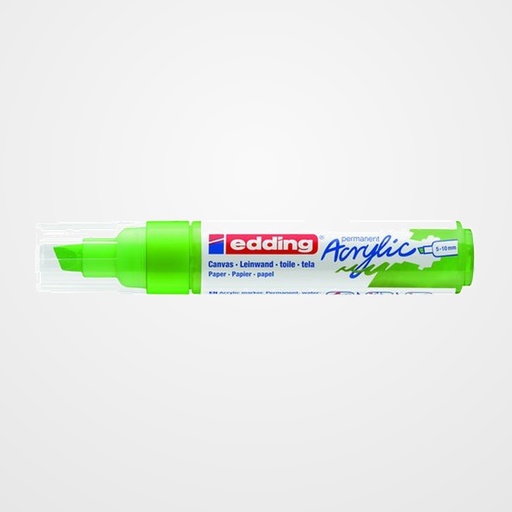 MARCADOR ACRYLIC EDDING 5000 BISELADO (5-10 mm) VERDE LIMON