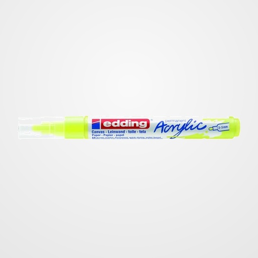 MARCADOR ACRYLIC EDDING 5100 CONICO (2-3 mm) AMARILLO NEON