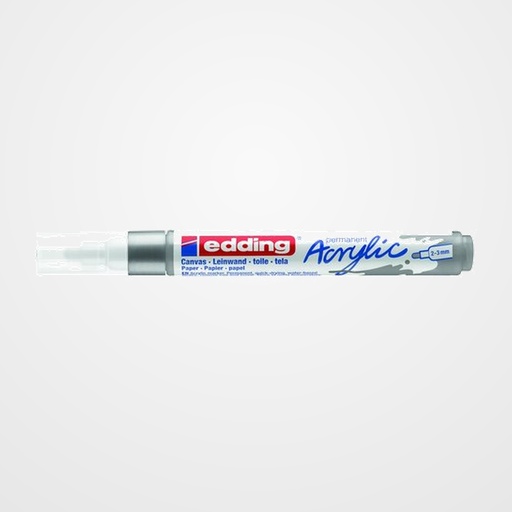 MARCADOR ACRYLIC EDDING 5100 CONICO (2-3 mm) PLATA