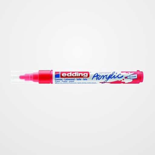MARCADOR ACRYLIC EDDING 5100 CONICO (2-3 mm) ROJO TRAFICO