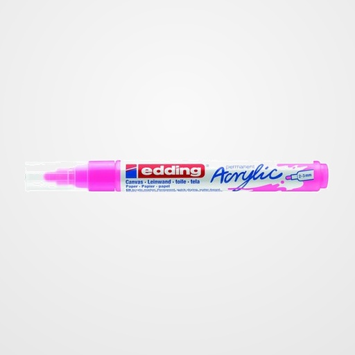 MARCADOR ACRYLIC EDDING 5100 CONICO (2-3 mm) ROSA NEON