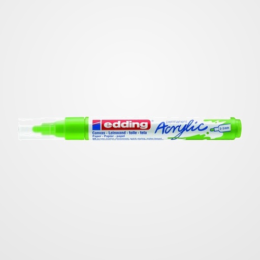 MARCADOR ACRYLIC EDDING 5100 CONICO (2-3 mm) VERDE LIMON