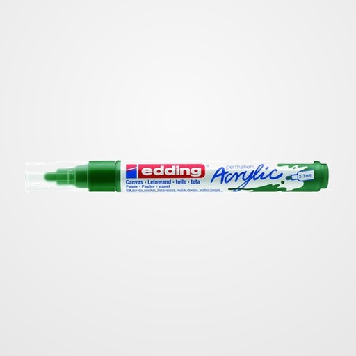 MARCADOR ACRYLIC EDDING 5100 CONICO (2-3 mm) VERDE MUSGO