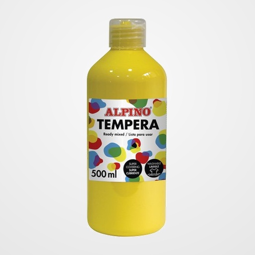 TEMPERA ALPINO LIQUIDA  500 ml (botella) AMARILLO