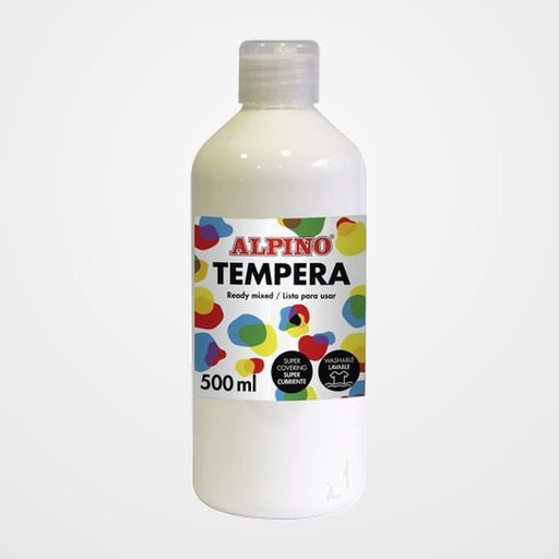 TEMPERA ALPINO LIQUIDA  500 ml (botella) BLANCO