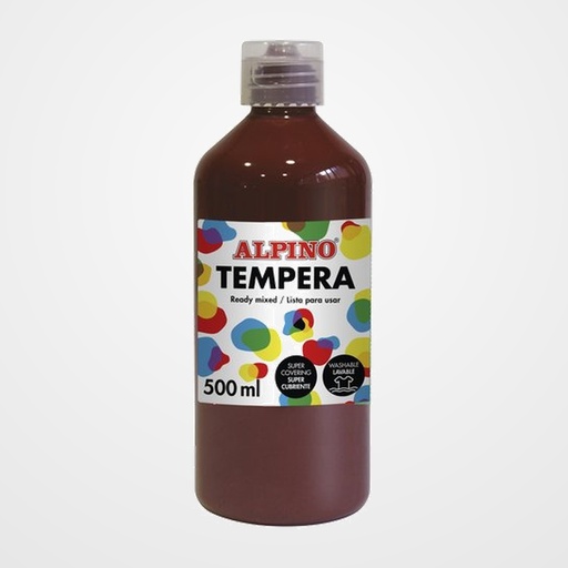 TEMPERA ALPINO LIQUIDA  500 ml (botella) MARRON
