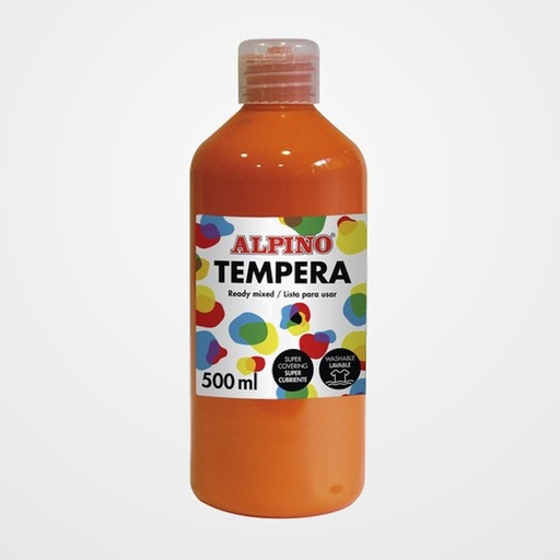 TEMPERA ALPINO LIQUIDA  500 ml (botella) NARANJA