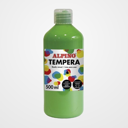 TEMPERA ALPINO LIQUIDA  500 ml (botella) VERDE CLARO