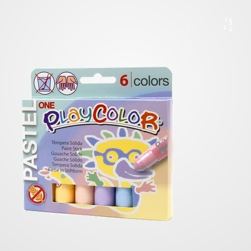 TEMPERA SOLIDA PLAYCOLOR PASTEL ONE 10Gr. ESTUCHE de 6 COLORES