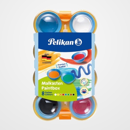 ACUARELAS PELIKAN 755/8 INFANTIL ESTUCHE de 8 con pincel (723122)