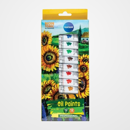 PINTURA OLEO CENTRUM 12 ml (Tubo) COLORES SURTIDOS ESTUCHE de 12