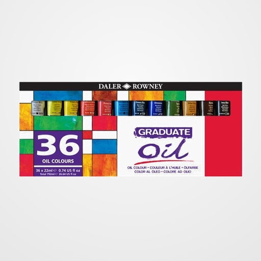 PINTURA OLEO DALER ROWNEY GRADUATE OIL 22 ml (tubo) ESTUCHE DE 36