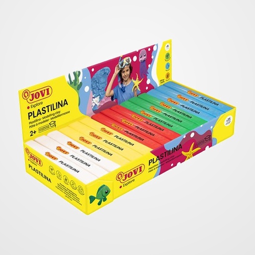 PLASTILINA JOVI 71 PASTILLA 150 gr. SURTIDO EXPOSITOR DE 15 (3*5 col.)
