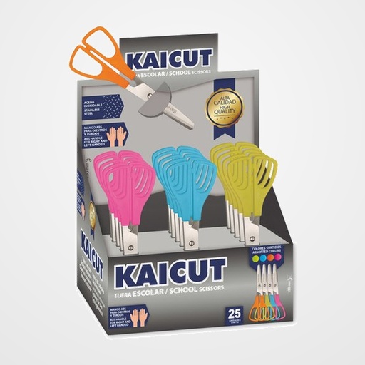 TIJERAS ESCOLARES KAICUT EXPOSITOR de 25