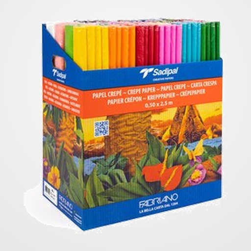 PAPEL CREPE (PINOCHO) SADIPAL 40g SURTIDO EXPOSITOR de 80 (5x16 colores)