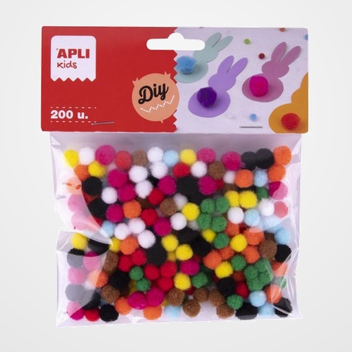 POM POM APLI MINI SURTIDOS BOLSA de 200