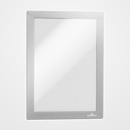 MARCO DURABLE MAGNETICO AUTOADHESIVO DURAFRAME A5  PLATA BOLSA DE 2
