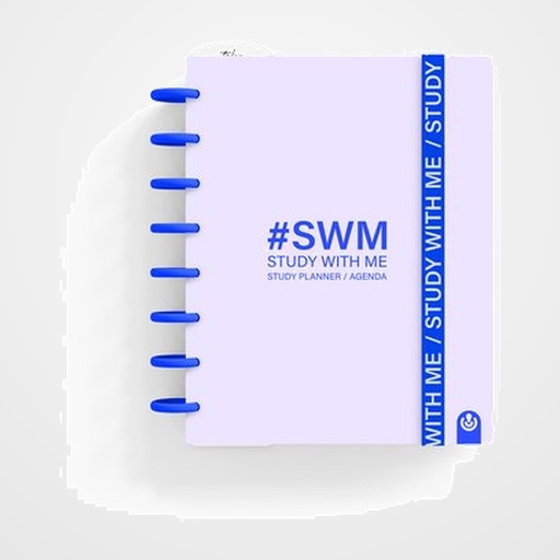 AGENDA ESCOLAR (2026-27) INGENIOX STUDY WITH ME tapa PP FOAM S/V A5 con GOMA MALVA