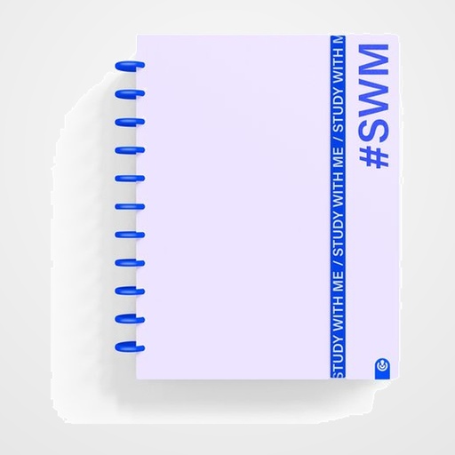 BLOC CARCHIVO INGENIOX STUDY WITH ME tapa PP FOAM AA 80h 100g CUADRIC.5x5 MALVA