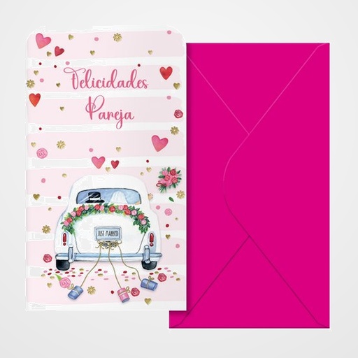 BILLETERO DE FELICITACION DOHE TODO AÑO 90x160 WEDDING PACK DE 6