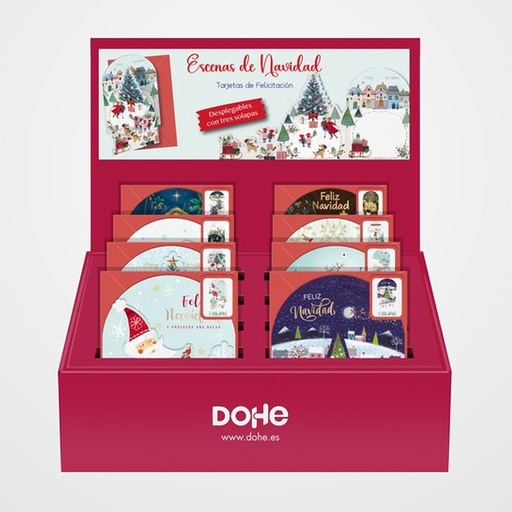 CHRISTMAS DOHE ESCENAS DESPLEGABLES 115x170 SURTIDO EXPOSITOR DE 48