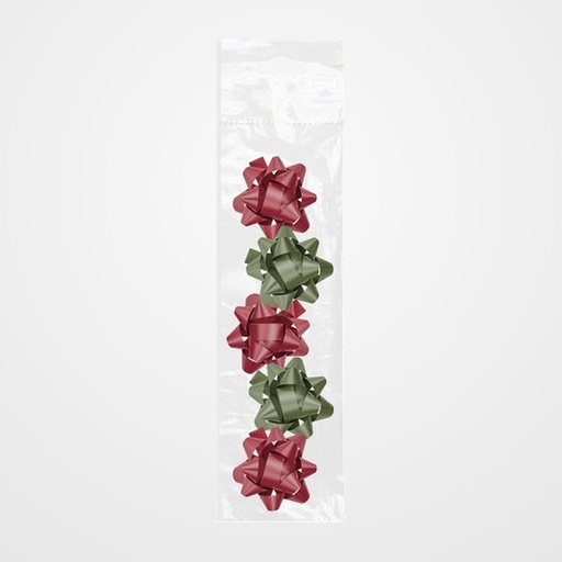 MOÑAS/COCAS DOHE de  10 mm CHIC ROJO Y VERDE PACK DE 5
