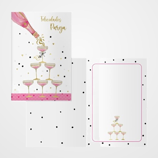TARJETA DE FELICITACION DOHE 115x170 COPAS