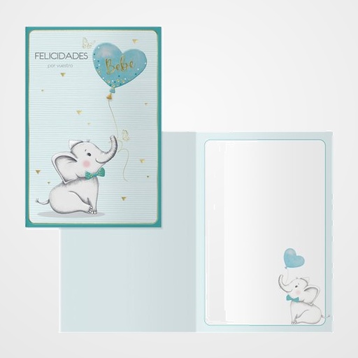TARJETA DE FELICITACION DOHE 115x170 ELEPHANT