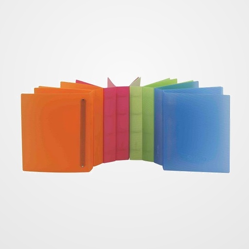 CARPETA de ANILLAS PARDO STUDIO STYLE PP Fº 4 an.MIXTAS 25mm NARANJA