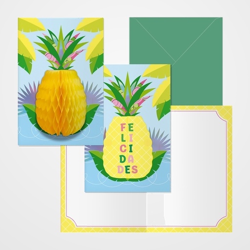 TARJETA GUIRNALDA DOHE PIÑA PACK DE 6