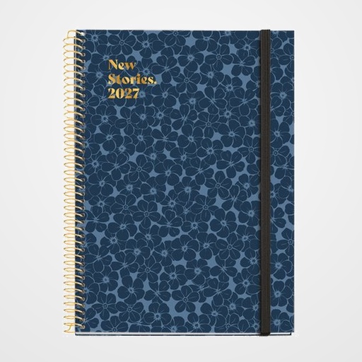 AGENDA ANUAL (2027) CATALAN MIQUELRIUS NATURA ESPIRAL tapa EXTRA con GOMA PLUS 155x213 D/P MYOSOTIS